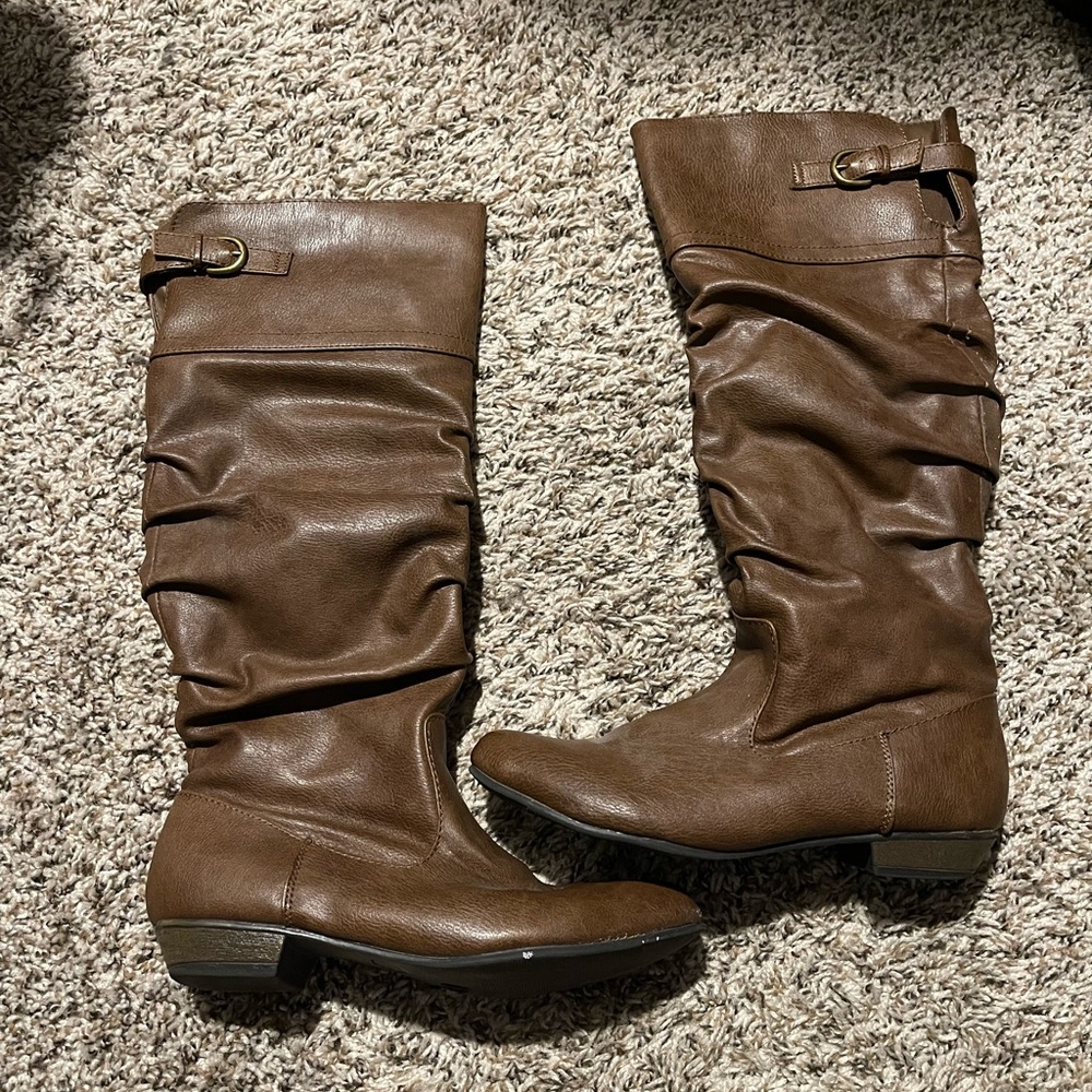 Brown Knee Length Boots